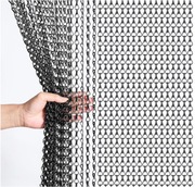 Moskitiera drzwiowa łańcuchowa aluminiowa 90x200 cm