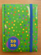Kalendarz 2026 A6 mały z gumką terminarz tygodniowy gąbka kieszonkowy 