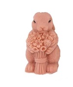 KRÓLIK z BUKIETEM Wielkanoc Walentynki forma silikonowa 8.8*6.5 do Świec 