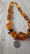 Korale naszyjnik z bursztynem baltyckim amber 55cm