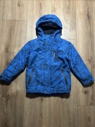 Niebieska kurtka zimowa narciarska ocieplana Smyk Cool Club rozmiar 116