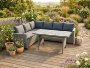 Zestaw narożnik szary plus stół. 