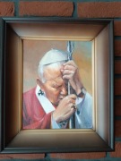 ,,Jan Paweł II" Damian Gierlach olej na płótnie 