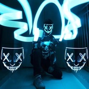 Maska Halloween LED świecąca hit 