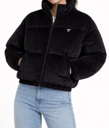 Czarna kurtka puchowa bomberka ocieplana Guess 