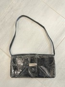 Czarna torabka, kopertówka, elegancka,połysk, zamykana na zatrzask