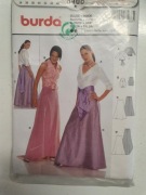 Wykrój papierowy Burda- sukienka wizytowa