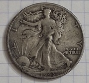 0872 USA 50 centów HALF 1943  srebro 