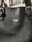 Ryłko, unikatowa torebka ze skóry, czarna, duza