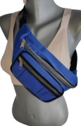 Jak nowa nerka naramienna lub biodrowa granatowa kieszenie saszetka