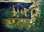 Płotkarka kielecka. Olej 50/70 cm. Anna Król 