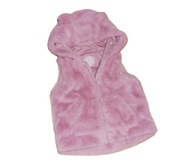 Cool Club, Kamizelka dziewczęca z kapturem, jasnofioletowa, futerkowa