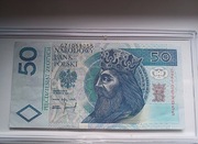 Banknot 50 złotych 1994. Błąd druku numerów! Destrukt. Unikat!