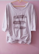 Bluzka biała napisy roz.L/xl Megi wymiary opis