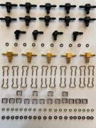 Oringi, zabezp., trójniki przelewu paliwa Bosch, Siemens, Denso - 105 szt.