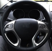Pokrowiec osłona na kierownicę do samodzielnego montażu uszycia czarny 