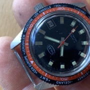 Zegarek vintage diver Nilax 37mm 