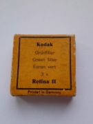 Filtr zielony Kodak Retina 3 x  Produkcja niemiecka