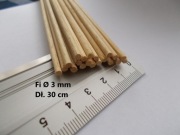 Kołek walec drewniany balsa modelarska 3 mm 20 szt modelarstwo