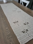 Bieżnik motywem ważki ze sznurka bawełnianego 3 mm