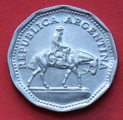 10  Peso 1967  r -   Argentyna  Gauczo  stan !!