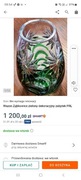 Wazon zielony dokoracyjny, pamiątka PRL