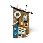 Domki drewniane dekoracje ozdoby świąteczne rękodzieło 