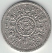 Wielka Brytania 2 szylingi two shillings (floren) 1965 - 28,4 mm - nr 3