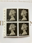 Anglia/Wielka Brytania machins QEII 4x4d z zeszytu **