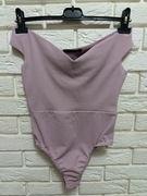 Różowe body na ramiączkach,  piękny dekolt, Missguided, rozmiar 36