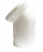 Kolano WC 45° białe