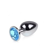 stalowy korek analny z kryształkiem mały S anal plug