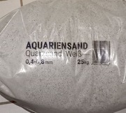 Piasek do akwarium 0,4 - 0,8 biały AQUARIENSAND Quarzsand Weis 25kg