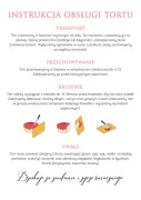 Instrukcja krojenia i obsługi tortu etykieta samoprzylepna naklejka