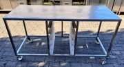 STÓŁ GASTRO - MOBILNY Z PROWADNICAMI - 170/70/90 CM - M.1481.N