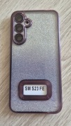 Silikonowe etui do Samsung S23 FE fiolet+brokat  
