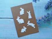 Scrapki zajączki mix 5szt. papier mixmedia