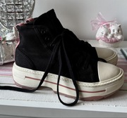 Zara trampki podwyższanej na podeszwie 39 czarne jesień