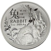 Lunar Rok Królika Year Of The Rabbit 1oz uncja-srebrna moneta 