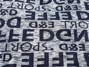 Dresówka drapana LITERKI druk cyfrowy