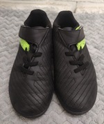 Buty Korki Kipsta r31 czarno zielone do piłki nożnej chłopięce rzepy