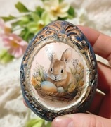Jajko Handmade – Zajączek (Kamionka / Mix Media) shabby Chic vintage