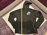 Kurtka zimowa czarna z kapturem i pomarańczowymi wstawkami rozmiar M NOWA