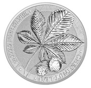 Srebrna moneta Liść Kasztanowca Chestnut Leaf 1oz 2021 Ag 999 Germania Mint