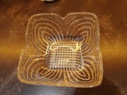 Salaterka misa kryształ zdobiona kwiatami