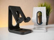 Podstawka na telefon organizer uchwyt biurko premium biały czarny