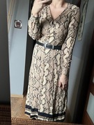 H&M sukienka midi wąż wiskoza M