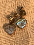 Srebrne, wiszące kolczyki serduszka 