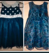 Sukienka wizytowa elegancka 92 granatowa 2 szt