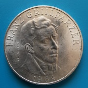 25 szylingów 1964 Austria Franz Grillparzer Srebro 0,800 waga13 g